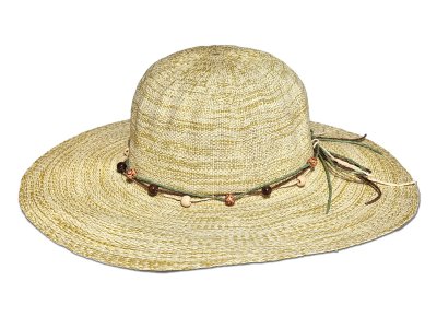 Hatut - Gårda Straw Hat Beads (luonnolinen väri)