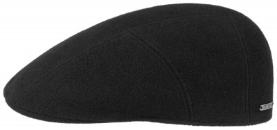Flat cap - Stetson Andover Wool/Cashmere (musta)