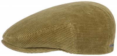 Flat cap - Stetson Kent Cord (vaaleanruskea)