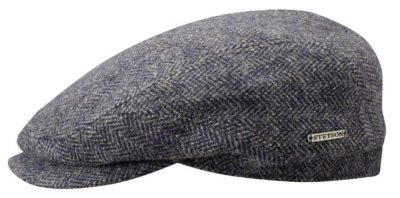 Flat cap - Stetson Driver Cap Wool Herringbone (harmaa)