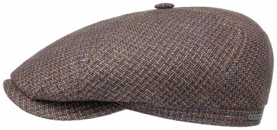Flat cap - Stetson 6-panel Wool/Linen Flat cap (sininen)