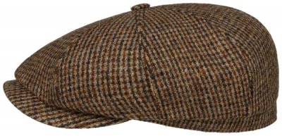 Flat cap - Stetson Hatteras Harris Tweed (ruskea)