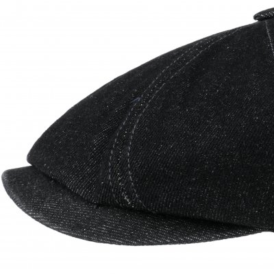 Flat cap - Stetson Hatteras Denim (musta)
