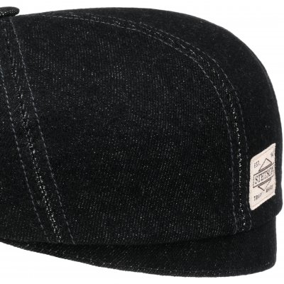 Flat cap - Stetson Hatteras Denim (musta)