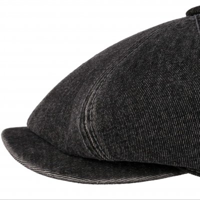 Flat cap - Stetson Hatteras Denim Garage Theme (musta)