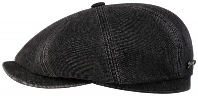 Flat cap - Stetson Hatteras Denim Garage Theme (musta)