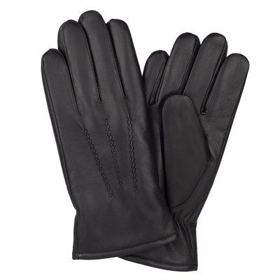 Käsineet - HK Men's Leather Glove with Fleece Lining (Musta)