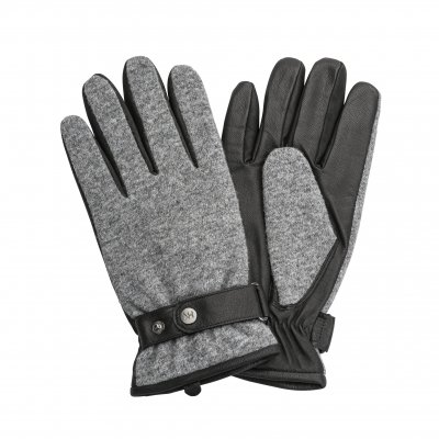 Käsineet - HK Men's Leather Glove (harmaa/musta)