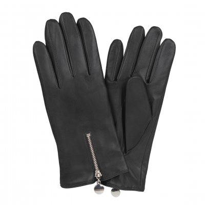 Käsineet - HK Women's Hairsheep Leather Zip Glove with Wool Lining (Musta)