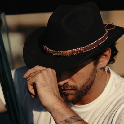 Hatut - Gårda Toquerville Crushable Wool felt Western hat (musta)