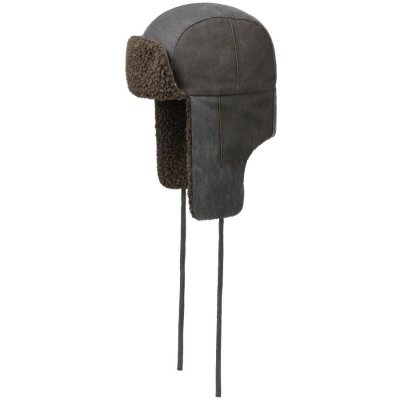 Karvahattu - Stetson Bomber Aviator Hat (ruskea)