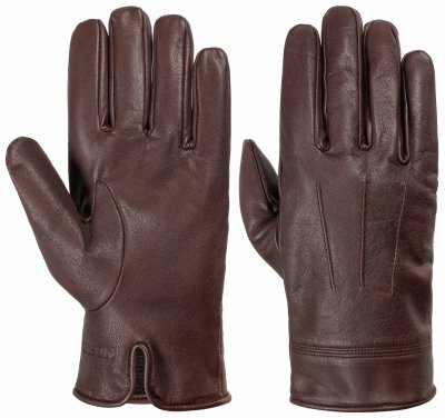 Käsineet - Stetson Men's Goat Leather Gloves (ruskea)