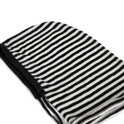 Balaclava - Gårda Valloire Striped Wool Mix Balaclava (musta/valkoinen)