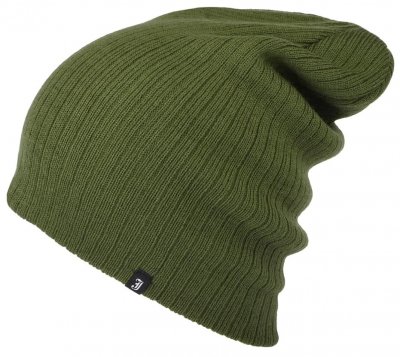 Pipot - Jaxon Oversized Rib Knit Beanie (Olive)