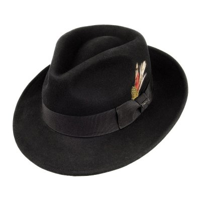 Hatut - Crushable C-Crown Fedora (musta)