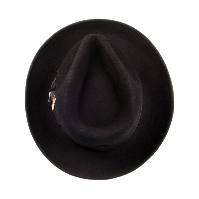 Hatut - Crushable C-Crown Fedora (musta)