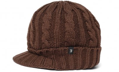 Pipot - Jaxon Cable Knit Peaked Beanie (coffee)