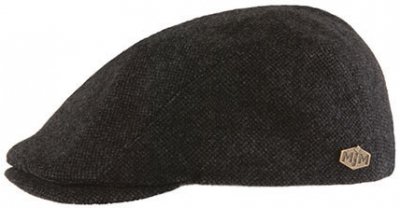 Flat cap - MJM Daffy Eco Merino Wool (antrasiitti)
