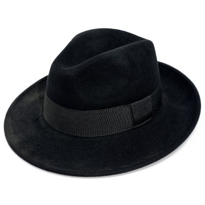 Hatut - Gårda Volterra Fedora Wool Hat (musta)