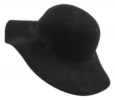 Hatut - Gårda Lessia Floppy Wool Hat (musta)
