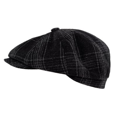 Flat cap - Gårda Premium Banbury Wool Newsboy (musta)