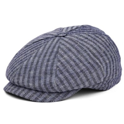 Flat cap - Gårda Barnaby Striped Newsboy (sininen)