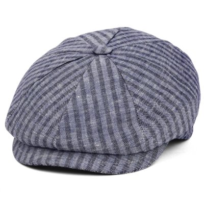 Flat cap - Gårda Barnaby Striped Newsboy (sininen)