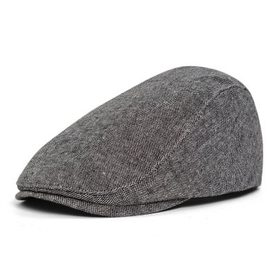 Flat cap - Gårda Castlebay (musta/valkoinen)