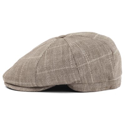 Flat cap - Gårda Clemmons Checkered Newsboy (beige)