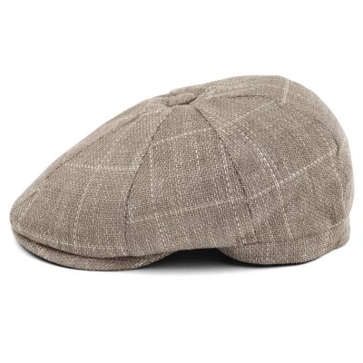 Flat cap - Gårda Clemmons Checkered Newsboy (beige)