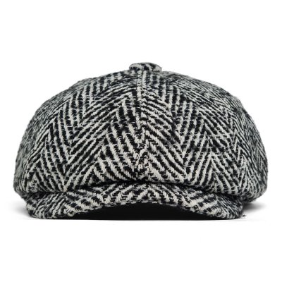Flat cap - Gårda Coulter Newsboy (musta/valkoinen)