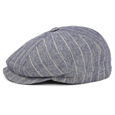 Flat cap - Gårda Crispin Striped Newsboy (sininen)