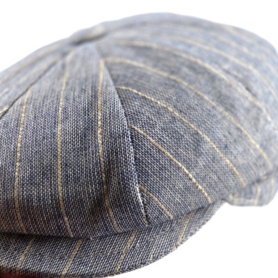 Flat cap - Gårda Crispin Striped Newsboy (sininen)