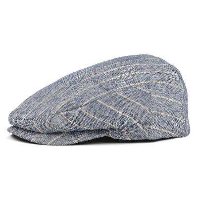 Flat cap - Gårda Edington Striped Sixpence (sininen)
