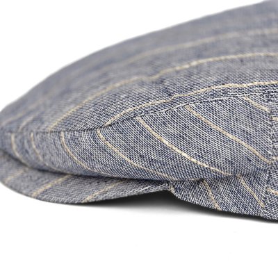 Flat cap - Gårda Edington Striped Sixpence (sininen)