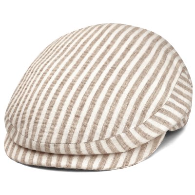Flat cap - Gårda Gargery Striped Sixpence (beige)