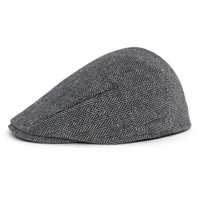 Flat cap - Gårda Lazonby (musta/valkoinen)