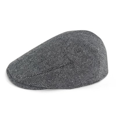 Flat cap - Gårda Lazonby (musta/valkoinen)