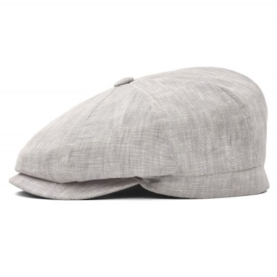 Flat cap - Gårda Palizzi Marina Linen Newsboy Cap (vaaleanharmaa)