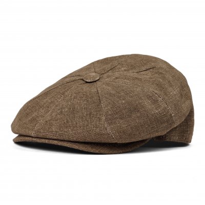 Gubbkeps / Flat cap - Gårda Vero Linen Newsboy Cap (brun)