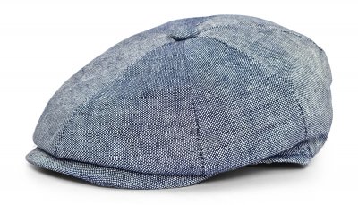 Flat cap - Gårda Palizzi Marina Linen Newsboy Cap (sininen)
