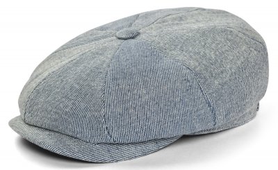 Flat cap - Stetson Linen/Cotton Cap (vaaleansininen)