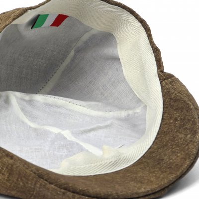 Flatcap - Gårda Tallone Linen Flat Cap (ruskea)