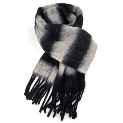Huivit - Gårda Dinibor Striped Scarf (harmaa/musta)