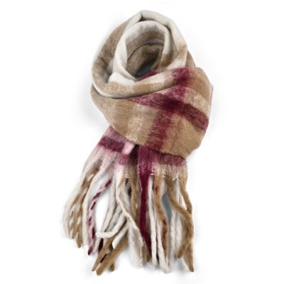 Huivit - Gårda Piazzi Check Scarf (valkoinen/rosaa)