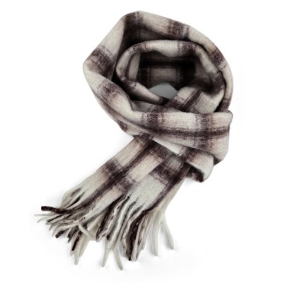 Huivit - Gårda Rennell Check Wool Mix Scarf (beige)