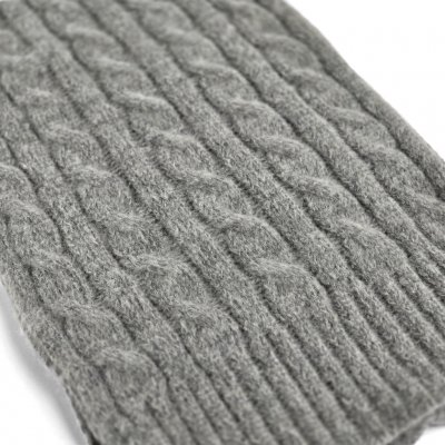 Huivit - Gårda Sölden Cable Knit Wool Mix Scarf (harmaa)