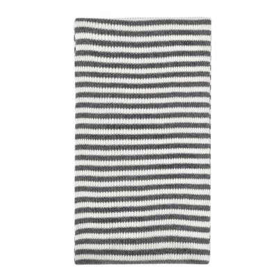Huivit - Gårda Engelberg Striped Wool Mix Scarf (tumman harmaa/valkoinen)