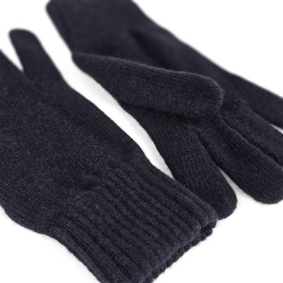 Käsineet - Gårda Tolmin Knitted Wool Mix Gloves (tummansininen)