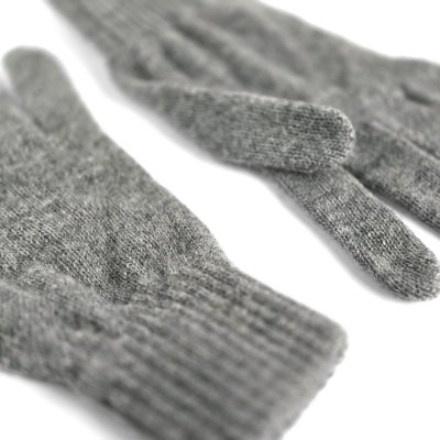 Käsineet - Gårda Tolmin Knitted Wool Mix Gloves (harmaa)
